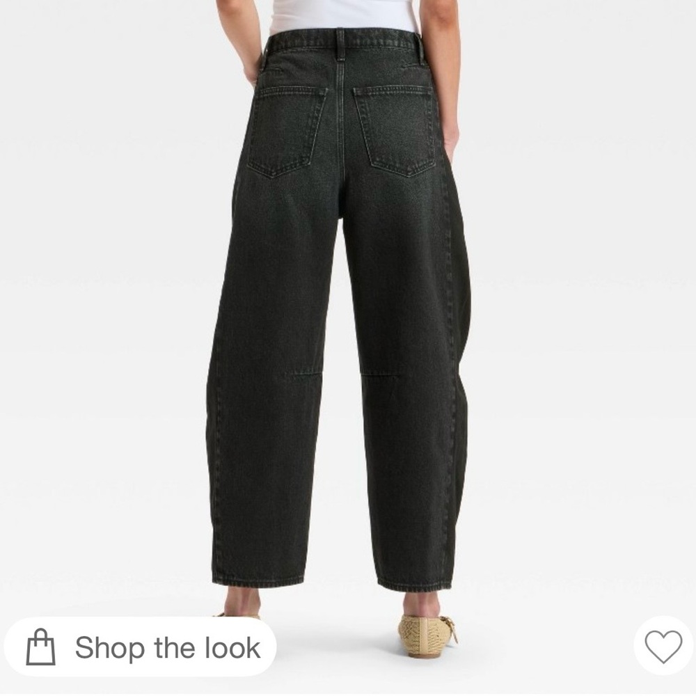 Universal Thread Women's Barrel Wide Leg Jeans - Dark Blue - Picture 2 of 6